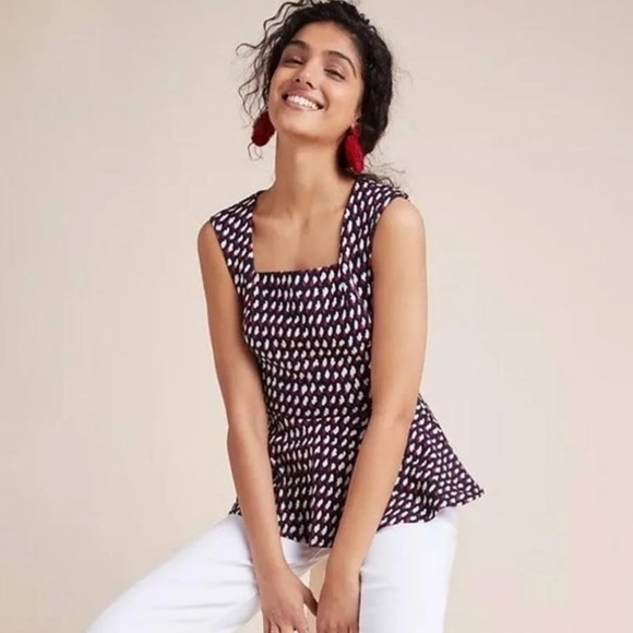 Anthropologie Peplum Top - Picture 1 of 8